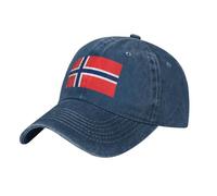 QAZWZML Norwegian Flag Printed Baseball Cap, Unisex, Adjustable Golf/Tennis/Beach/Hiking Cap Black, Navy Blue, One Size
