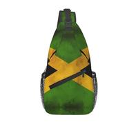 QAZWZML Old Jamaican Flag Patterned single shoulder crossbody bag, adjustable chest bag, designed specifically for travel and cycling