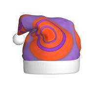 QAZWZML Orange circle centre Printed Christmas decorative hats, adult Christmas hats, holiday party supplies for men and women