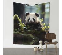 QAZWZML Panda cubs in the forest Wall decoration tapestry printed decorative tapestry 60 x 51 inches suitable for decorating walls sofas etc