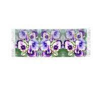 QAZWZML Pansy Perfection Faux cashmere warm tassel scarf (horizontal) printed shawl suitable for cold weather to provide warmth