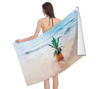 QAZWZML Pineapple by The Sea Patterned absorbent bath towels, beach towels, suitable for pools and beaches