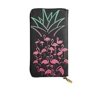 QAZWZML Pineapple Flamingos Coin Storage Bag, Long Clutch, Mobile Phone Bag and ID Card Compartment are Suitable for Travel and Daily use