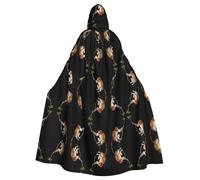 QAZWZML Proboscis Monkey This patterned long hooded cape is warm and suitable for holiday parties, costume parties, or gatherings.