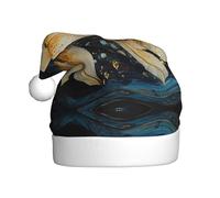 QAZWZML Pure lily blooms Adult Christmas hats with printed holiday prints perfect for stage performances holiday parties and more