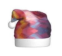 QAZWZML Quantum Cube Adult Christmas hats with printed holiday prints perfect for stage performances holiday parties and more