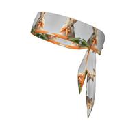 QAZWZML Rabbit eating carrots Patterned sports headband - suitable for basketball, tennis, fitness, yoga, outdoor climbing, cycling and other sports