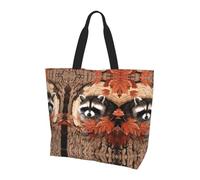 QAZWZML Raccoon in The Fall Tree Hole Printed Women's Large Capacity Shopping Bag Handbag and Shoulder Bag Essential for Commuting and Shopping