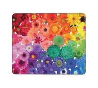 QAZWZML Rainbow Flowers Printed Desktop Mouse Pad Desktop Gaming Mouse Pad Suitable For Office And Gaming 10 x 12 inch