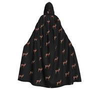 QAZWZML Red deer looking back Stylish patterned hooded cape, warm cloak suitable for holiday parties, dances or gatherings.