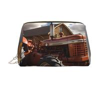 QAZWZML Red Tractor Printed Cosmetics Storage Bag Travel Home Toiletry Bag Suitable For Business Trips And Vacation Essentials