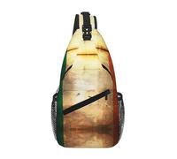 QAZWZML Retro Irish Flag Cross Chest Sling Bag, One Size, Black, Unisex Adult, Polyester, 15 Litres, Anti-Theft, 39x19x9cm
