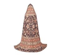 QAZWZML S Antique Orientalist Art Printed hooded cape for stage performance cosplay