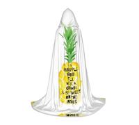 QAZWZML S Be a pineapple Printed hooded cape, holiday party stage performance, Cosplay hooded jacket