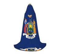 QAZWZML S New York flag Printed hooded cape for stage performance cosplay