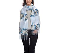 QAZWZML Shih Tzu Dog Long tassel shawl, patterned warm scarf, suitable for the office, weddings, weekend getaways.