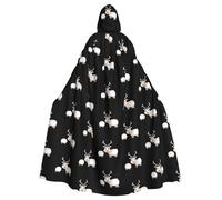 QAZWZML Silly Sheep Stylish patterned hooded cape, warm cloak suitable for holiday parties, dances or gatherings.