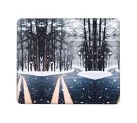 QAZWZML Snow Street Printed Desktop Mouse Pad Desktop Gaming Mouse Pad Suitable For Office And Gaming 7 x 8.6 in