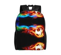 QAZWZML soccer prints men's and women's large laptop backpacks with compartments, waterproof travel backpacks, durable Oxford bags