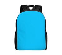 QAZWZML Solid color light blue prints men's and women's large laptop backpacks with compartments, waterproof travel backpacks, durable Oxford bags