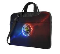 QAZWZML Space Planet Earth Patterned 15.6 inch portable laptop bag with shoulder strap, can be worn as a crossbody bag