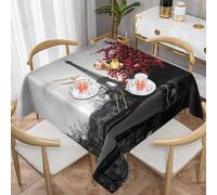 QAZWZML Square Decorative Grey Paris Eiffel Tower Printed Tablecloth 152 X 152 Cm Suitable For Any Indoor And Outdoor Dining Occasion