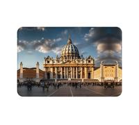 QAZWZML St Peter's Basilica Printed Welcome Mat - Absorbent Door Mat for Bathroom and Kitchen - 16x24 Inch