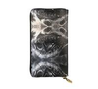 QAZWZML Strange shapes Leather clutch wallet, suitable for men or women long wallet, size 2.5 * 10.5 inches