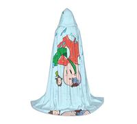 QAZWZML Sunflower seeds and mushroom Printed Large Capes Stage Performances, Theater Performances, Cosplay Youth Hooded Capes