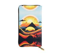 QAZWZML Sunrise MountainPrinted clutch, unisex long wallet, coin storage bag suitable for travel and daily use