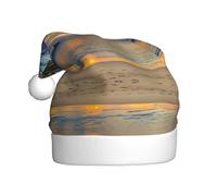 QAZWZML Sunset at The Beach Adult Christmas hats with printed holiday prints perfect for stage performances holiday parties and more