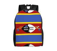 QAZWZML Swaziland flag prints men's and women's large laptop backpacks with compartments, waterproof travel backpacks, durable Oxford bags