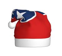 QAZWZML Tennessee State Flag Adult Christmas hat printed holiday hat suitable for New Year's parties and holiday family gatherings