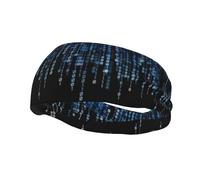 QAZWZML the Blue Binary prints headbandsweat absorbing and breathable neutral strap, suitable for gym and outdoor activities