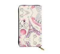 QAZWZML The Eiffel Tower and a Bicycle Coin Storage Bag, Long Clutch, Mobile Phone Bag and ID Card Compartment are Suitable for Travel and Daily use