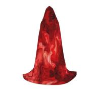 QAZWZML The red fire is flowing Printed Large Capes Stage Performances, Theater Performances, Cosplay Youth Hooded Capes