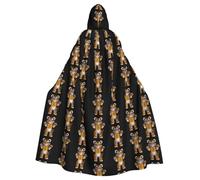 QAZWZML Tiger Cub Stylish patterned hooded cape, warm cloak suitable for holiday parties, dances or gatherings.