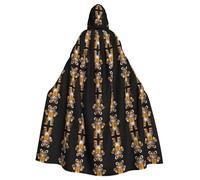 QAZWZML Tiger Cub This patterned long hooded cape is warm and suitable for holiday parties, costume parties, or gatherings.