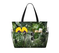 QAZWZML Tropical Rainforest Jungle Scene Patterned travel bag, large-capacity storage bag, suitable for camping, gym use, and travel.