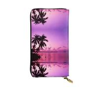 QAZWZML Tropical Tree Pink Coin Storage Bag, Long Clutch, Mobile Phone Bag and ID Card Compartment are Suitable for Travel and Daily use