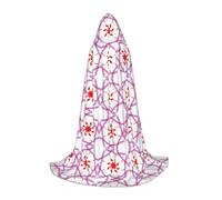 QAZWZML Turning the octagonal flower Printed Medium Capes Stage Performances, Theater Performances, Cosplay Youth Hooded Capes