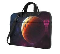 QAZWZML Universe Planet Patterned 15.6 inch portable laptop bag with shoulder strap, can be worn as a crossbody bag