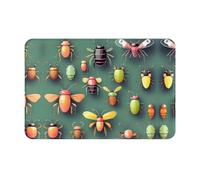 QAZWZML uubnkaa Insect Atlas Welcome mat - 16x24 inches - Absorbent mat for Bathroom and Kitchen Door