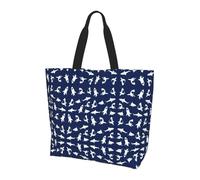 QAZWZML Various Sea Fish Pattern Printed Women's Large Capacity Shopping Bag Handbag and Shoulder Bag Essential for Commuting and Shopping