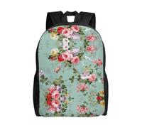 QAZWZML Vintage Floral Flowers prints men's and women's large laptop backpacks with compartments, waterproof travel backpacks, durable Oxford bags