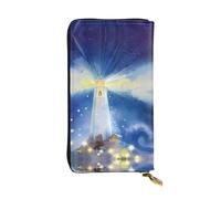 QAZWZML Watercolor Lighthouse Fantasy Light Coin Storage Bag, Long Clutch, Mobile Phone Bag and ID Card Compartment are Suitable for Travel and Daily use