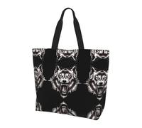 QAZWZML Werewolf HD Printed Women's Large Capacity Shopping Bag Handbag and Shoulder Bag Essential for Commuting and Shopping