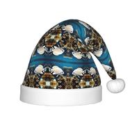 QAZWZML White-golden fish Pattern Christmas hat, children's decorative hat, suitable for holiday parties and New Year