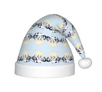QAZWZML White Snowy Mountains Pattern Christmas hat, children's decorative hat, suitable for holiday parties and New Year