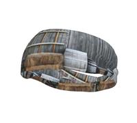 QAZWZML Wooden Barn Countryside prints headbandsweat absorbing and breathable neutral strap, suitable for gym and outdoor activities
